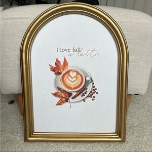 Framed Fall Latte Picture